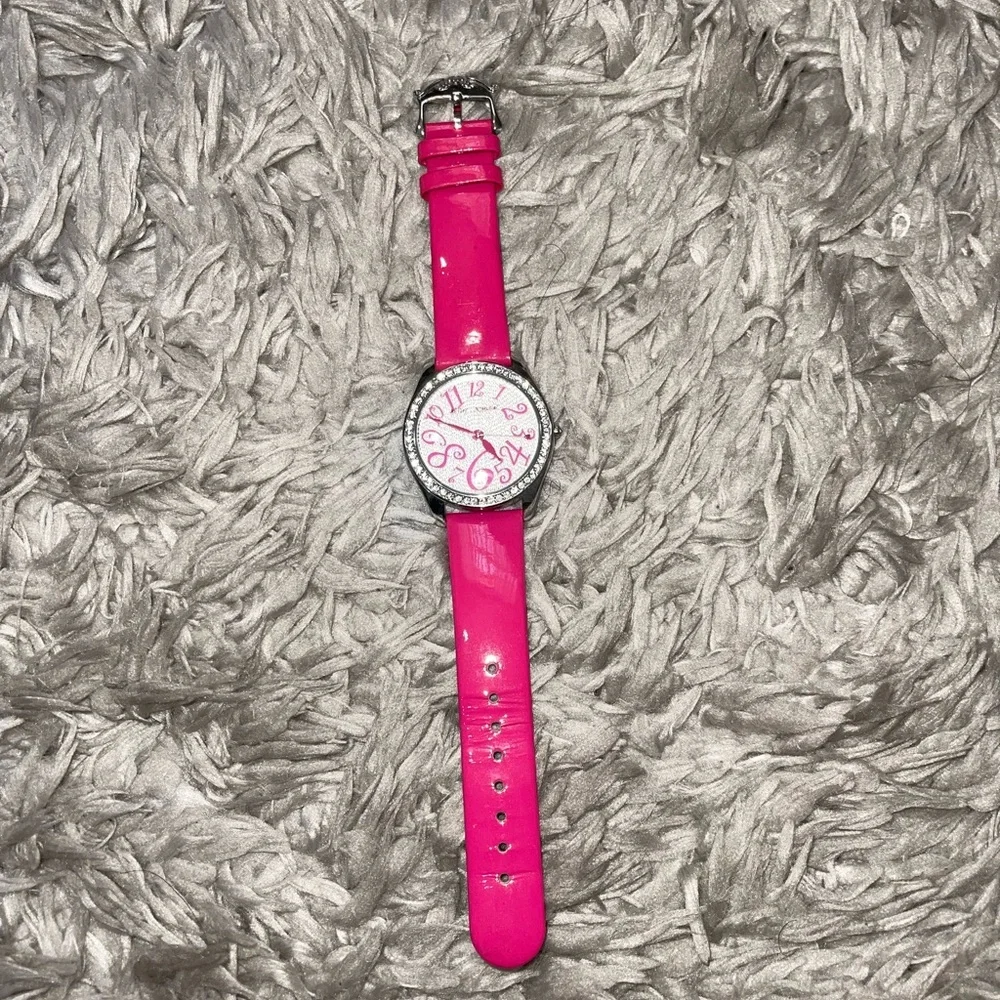 Pink Rhinestone Betsey Johnson Watch!